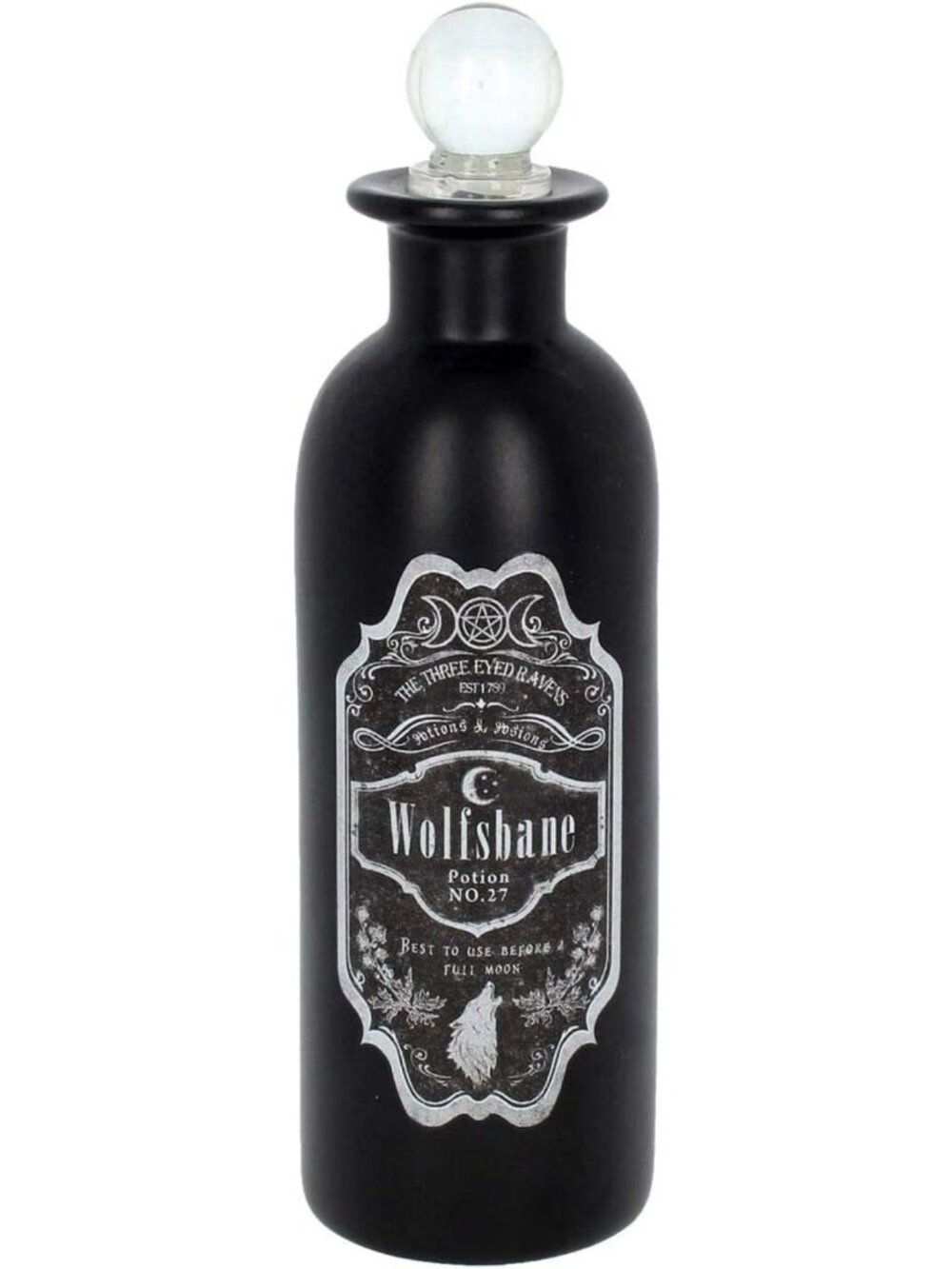 Wolfsbane Potion Bottle 21cm - Gothic Decor, Fantasy Collectible, Dark Aesthetic